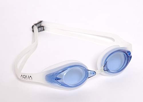 Aquagoggles V2- Optical Prescription Swim Goggles/One Piece Soft Silicone Seal/Strap Combo. UVA/UVB Protection & Anti-Fog