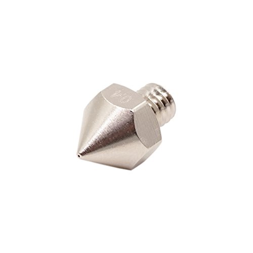 WINSINN 3D Printer MK8 Nickel Plating Nozzle M6 .4mm Hotend Extruder - for Creality CR-10 Reprap Makerbot MK8 Ultimaker UM2 1.75mm Filament (Pack of 5Pcs)