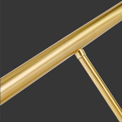 SMG Lámpara colgante lineal LED moderna para comedor, lámpara de araña dorada regulable para oficina, lámpara lineal de 47 pulgadas con control remoto, atenuación continua, lámpara de manguera larga
