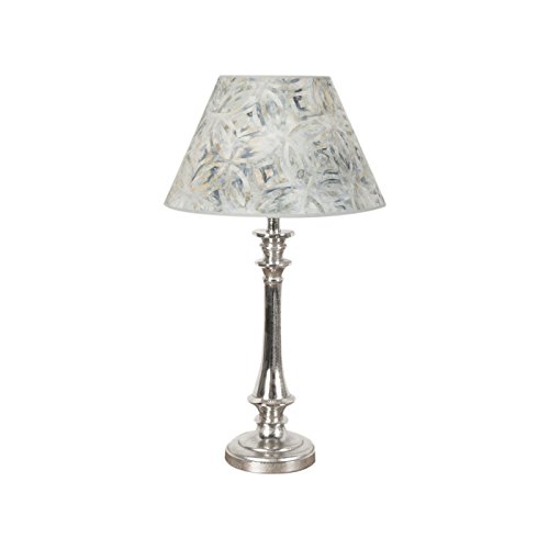 Belssia Mosaico Lámpara con Pantalla 60 W Plateado y Azul 40 x 72 cm