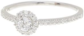 Sterling Silver and Swarovski Crystal Mini Halo Ring