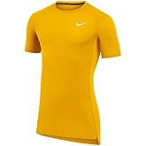 Nike Mens Pro Fitted Short Sleeve Training Tee Sundown Large