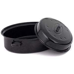 Russell Hobbs BW07215 Romano Self-Basting Steel Casserole Pot Roaster and Lid with Easy Clean Vitreous Enamel Coating…