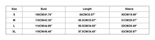 iZHH Women's Simple Bathrobe Long Sleeve Cotton Spa Comfortable Bath Knit Pajamas Sleepwear(Dark Blue,S) - Thumbnail 6