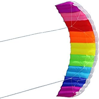 UAAC Kiteboarding Beginner Basic Training Kite 1m Size with Flying Lines and Handles Kitesurfing