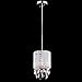 DAYCENT Modern Crystal Pendant Light Hallway Fixtures Ceiling Hung Silver Sring Drum Shade Hanging Lamp