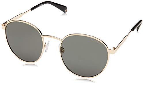 Polaroid PLD 2053/S Oval Modified Unisex Sunglasses (Gold Green, Green)