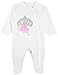 Eda Baby Girl Jeweled Crown Layette 3 Piece Gift Set 3-6M Pink