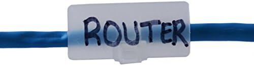 IDENTIFICATION MARKER CABLE TIE - HORIZONTAL, Clear, 1-3/8" x 5/8" flag, 3" tie-wrap (20 strips of 5 tags)