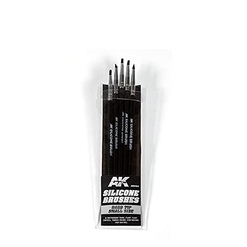 AK Tools AK9087 Set of 5 Silicone Brushes Hard TIP Small