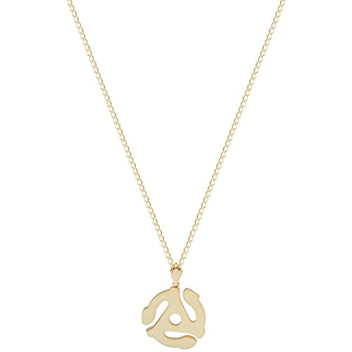 GirlPROPS(R) 100% Nickel Free 45 Rpm Vinyl Record Adapter Spindle Replica Pendant Necklace Us, in Gold Tone