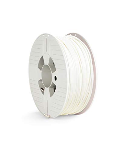 VERBATIM ABS filament 3D printing - 2.85 mm - 1 kg - high performance acrylonitrile-butadiene-styrene for material extrusion - for 3D printer and 3D pen - 3D printer filament made of ABS - white