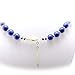 Joyful Creations 10mm Blue Lapis Stone Gold-Plated Sterling Silver Necklace, 18