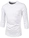 NEARKIN Unisex 3/4 Sleeve Front Pocket Roundneck Soft Casual Tshirts