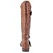 Brinley Co. Womens Regular and Wide-Calf Buckle-Strap Knee-High Riding Boot