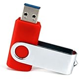 AiAude Swivel USB 3.0 Flash Drive 32GB Capacity With White Paper Box Package (Red)