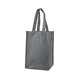 True 4 Bottle Non Woven Tote, Set of 1, Grey