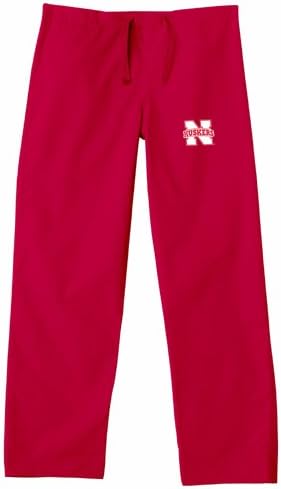 Nebraska Cornhuskers NCAA Classic Scrub Pant (Red) (Small)
