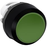 ABB MP1-10G Push Button Operator, 22 mm, Momentary, Flush Operator, Green
