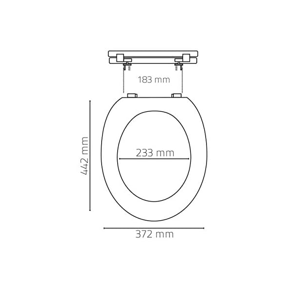 WC-Sitz Ridder Größe Maße Lochabstand
