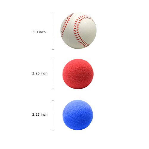 CeleMoon 3Pcs Super Soft Safe Foam Baseball Balls for Kids Age 1+ Yrs Old, Indoor Outdoor Playing, Storage Bag Included