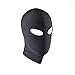 LUOEM Full Cover Zentai Hood Mask Elastic Black Breathable Open Eyes Face Cover Blindfold Mask Cosplay Costume Hood Unisex Headgear Size M