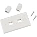 BUYER'S POINT HDMI & Ethernet Wall Plate | UL Listed HMDI 2.0 & Cat6 Ethernet RJ45 Port w/Single Gang Mounting Bracket, Perfect for Smart HDTVs and Network Devices (White) — 1 Pack