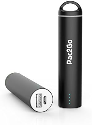 Mobile Power Charger from Pac2Go Portable Charger 3000mAh External Battery Pack Power Bank with Smart Connect Technology for iPhone, iPad, iPod, Samsung, Smartphone and Tablet Battery Backup (Black)