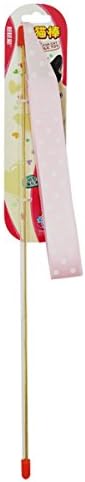 Laugh Cat cat teaser wand candy colors dot cat catcher teaser wand Interactive Funny Teaser Toy for Cat kids with 30.5 inches ribbon (Pink)