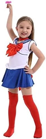 Hot Anime Super Sailor Moon Cosplay Costumes Set Usagi Navy Dress Children Girls Fancy Costume Kid