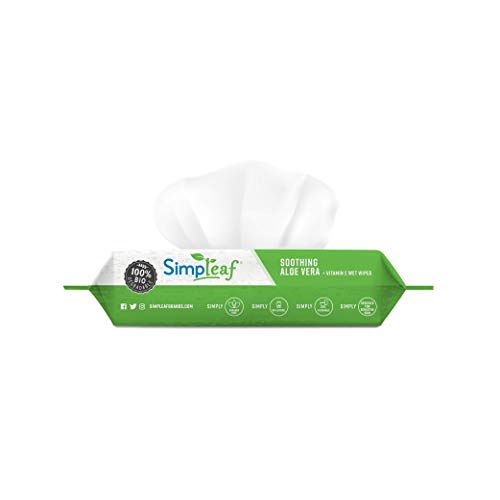Simpleaf Flushable Wet Wipes Eco Friendly, Paraben & Alcohol Free