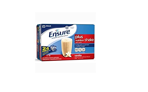 Ensure Plus Vanilla Shake - 24 x 8 oz. bottles