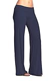 Eliechi Stylish Palazzo Pants - Made in USA (X-Large, Denim)