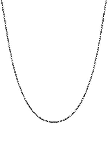 U7 Necklace Chain for Men Women Stainless Steel Acho 1.4 mm/2.5 mm, Chain Length 35-76 cm + 5 cm Unisex Jewellery Gift Box