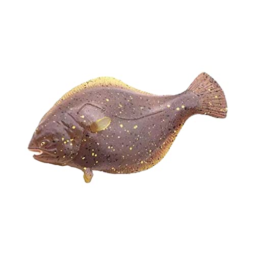 ARTIBETTER European Flounder Sea Animals Figure Plastic Fish Figurines
