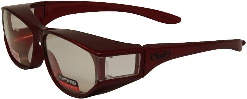 Global Vision Safety Fit Over Glasses (Red Frame/Clear Lens)