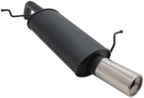 Novus sports exhaust silencer with stainless steel tip for Ford Fiesta Type JAS/JBS Engine type 1,2 16V / 1,3 / 1,4 16V / 1,8D / 1,8 TD Bj. 1996 - 2001 (bumper cut required) Exhaust type 1 x 76 mm P/N A5301E76