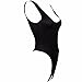 FEESHOW Women's Open Crotch Soft Smooth Bodysuit Leotard Top Teddy Lingerie Black One Size