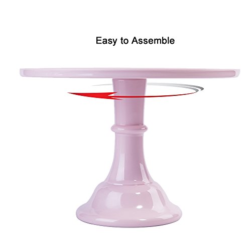 11" Round Cake Stand Melamine Dessert Cupcake Display Stand (Light Pink)