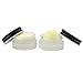 7-Milliliter Glass Lip Balm Jars (24-Pack).25-Ounce Thick-Walled Containers (Frosted white with black lids)