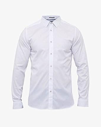 Ted Baker Shirt Dragden White Floral Cotton Size 17 5 Collar Rrp