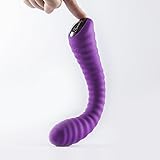 Sensaty Cordless Wand Massager, USB Rechargeable Powerful Body Massage Wand Waterproof Silicone Vibrator Massager for Personal Use- Purple