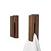 Wood Towel Hooks -Set of 2 Self Adhesive Vintage Towel Holder Wooden Wall Mounted Towel Racks for Bathroom and Kitchen Home Decor- Quick Drying, Firmly Holds Towel(Walnut)
