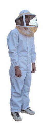 Mann Lake CL634 Cotton/Polyester Deluxe Bee Suit with Zipper Veil, XX-Large