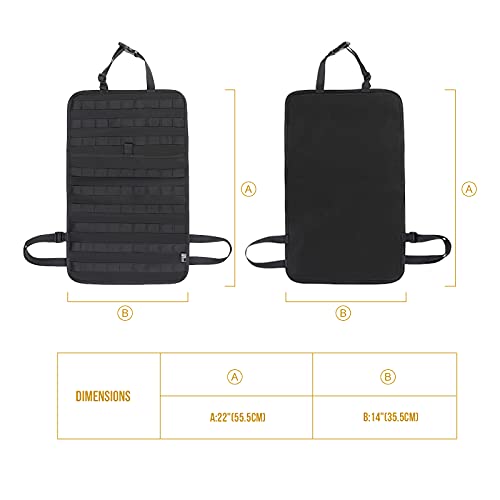 Car Seat Back Organizer, Tactical MOLLE Vehicle Panel Car