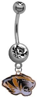 Missouri Tigers Mizzou NCAA Belly Button Navel Ring