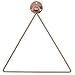 MyGift Modern Metal Triangle Towel Ring | Wall-Mounted Copper-Tone Bathroom & Kitchen Hand Towel Holder