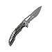 CRKT Fossil Folding Pocket Knife: Compact Stainless Steel EDC Folder with Veff Serrations, Everyday Carry Knife, Titanium Nitride Blade Finish 5461K