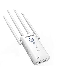 Extensor de banda dual WiFi AC1200 de alta potencia, amplificador de señal inalámbrica WAVLINK, repetidor, punto de acceso, router con Ethernet Gigabit, color blanco