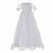NIMBLE Baby Girls Baptism Delicate Embroideried Gown, White, Size 3-6 Months